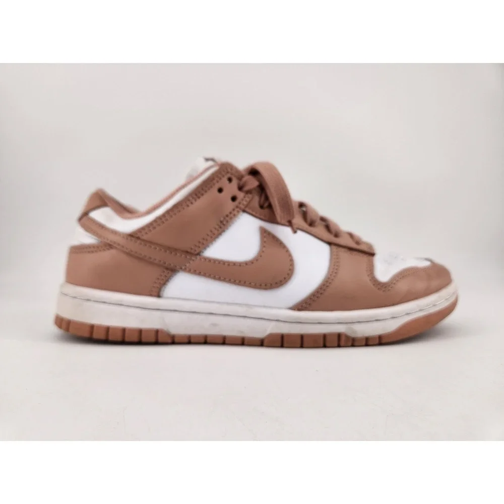 Nike Dunk Low Sneakers‎ Womens 7 Rose Whisper White DD1503-118 Leather Low Top